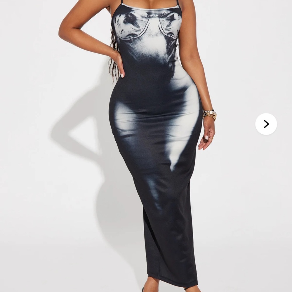 Elegant Black and White Women's Dress